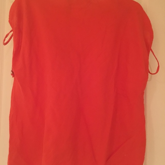 Preowned Michael Kors sleeveless large orange top - Picture 4 of 4